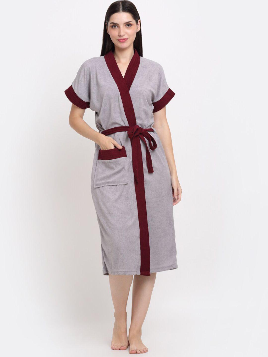 creeva belted short sleeved terry bath robe