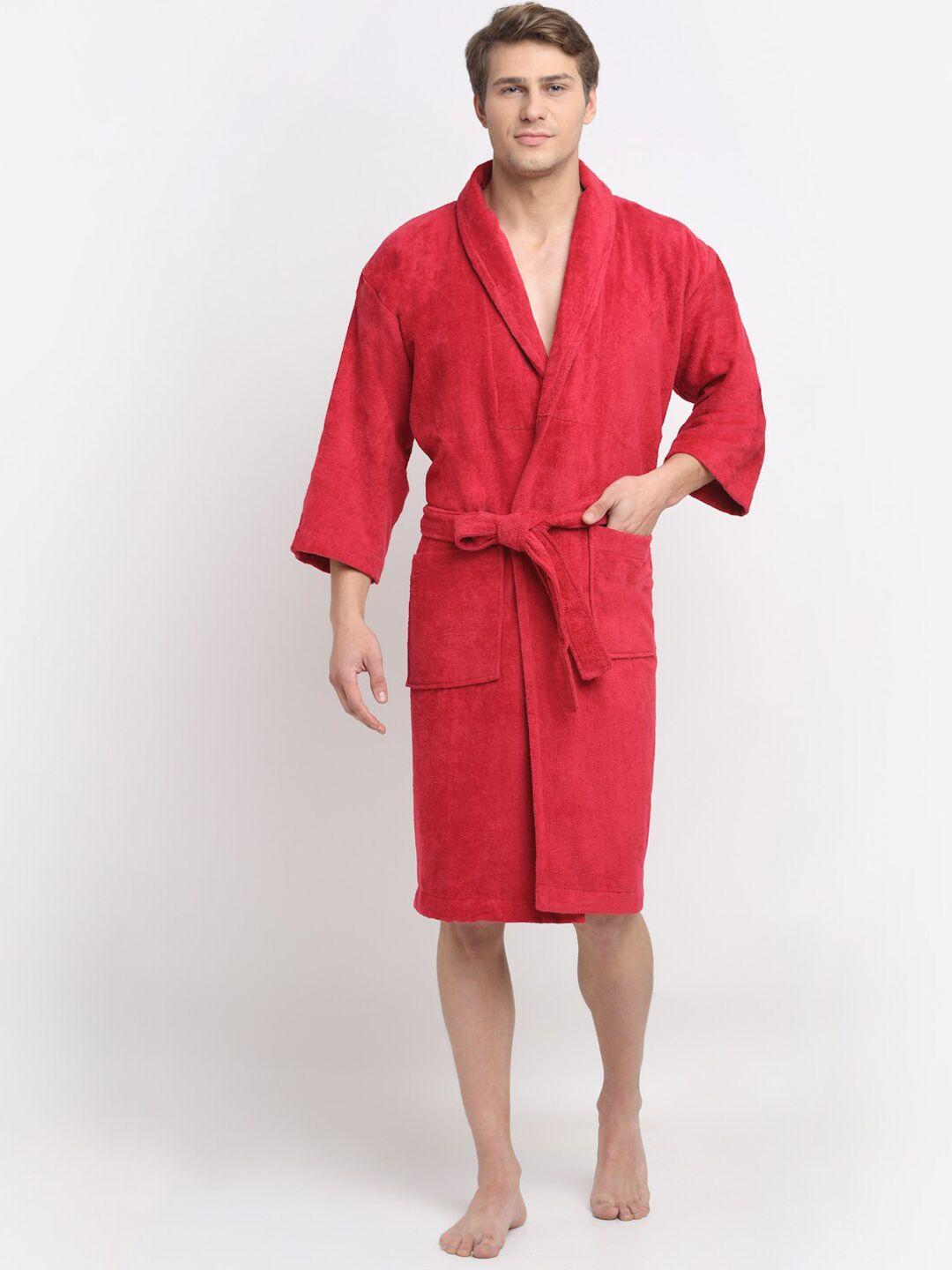 creeva breathable terry cotton bath robe with belt