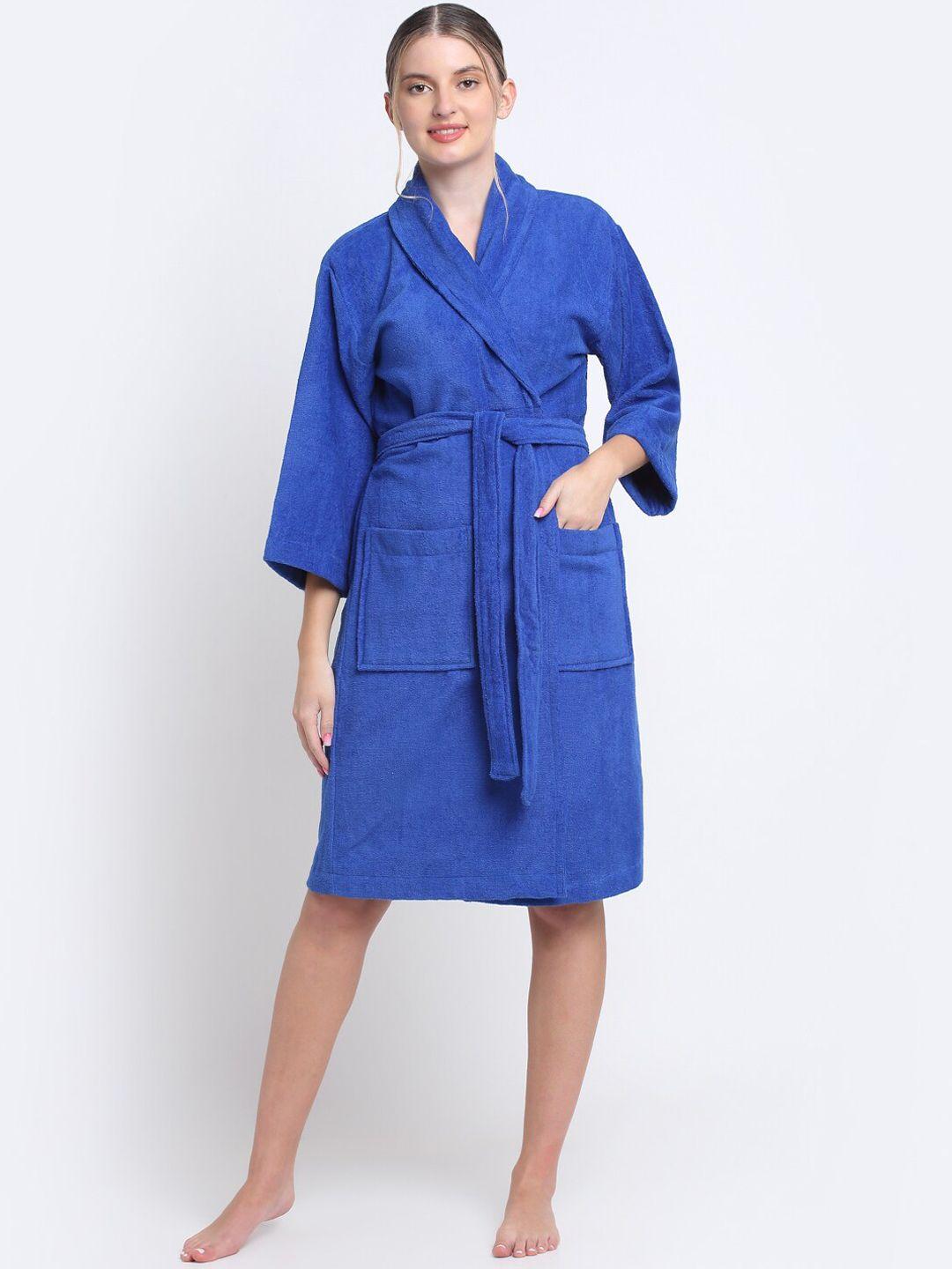 creeva breathable terry cotton bath robe with belt