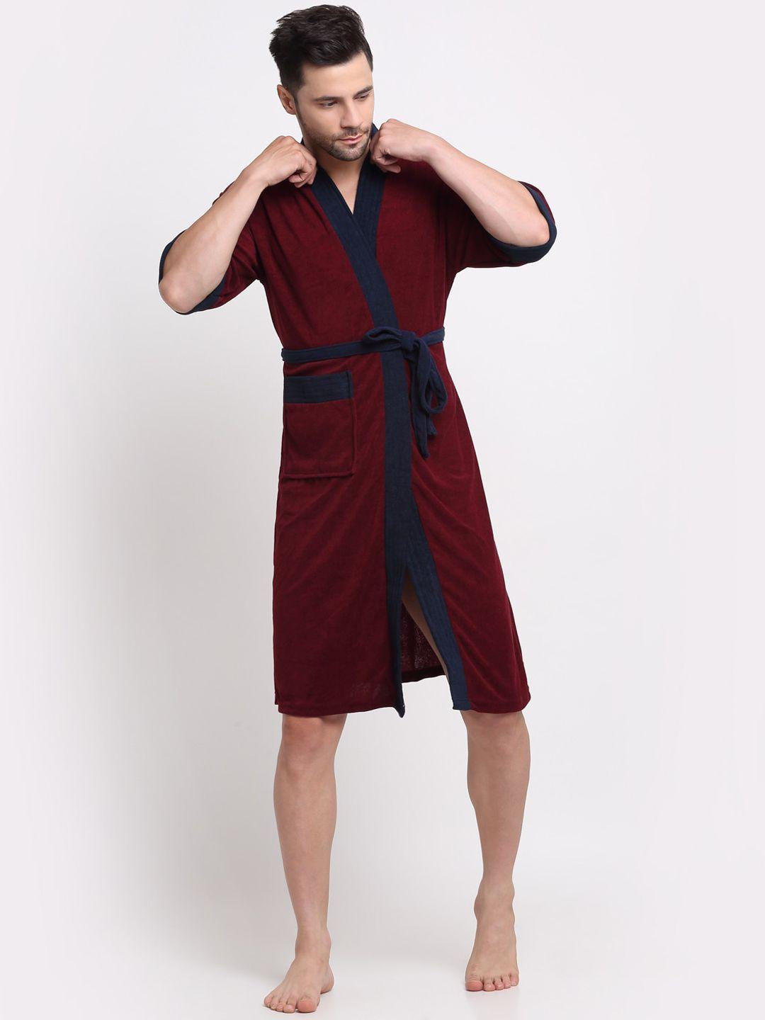 creeva everyday collection terry bathrobe with front pocket