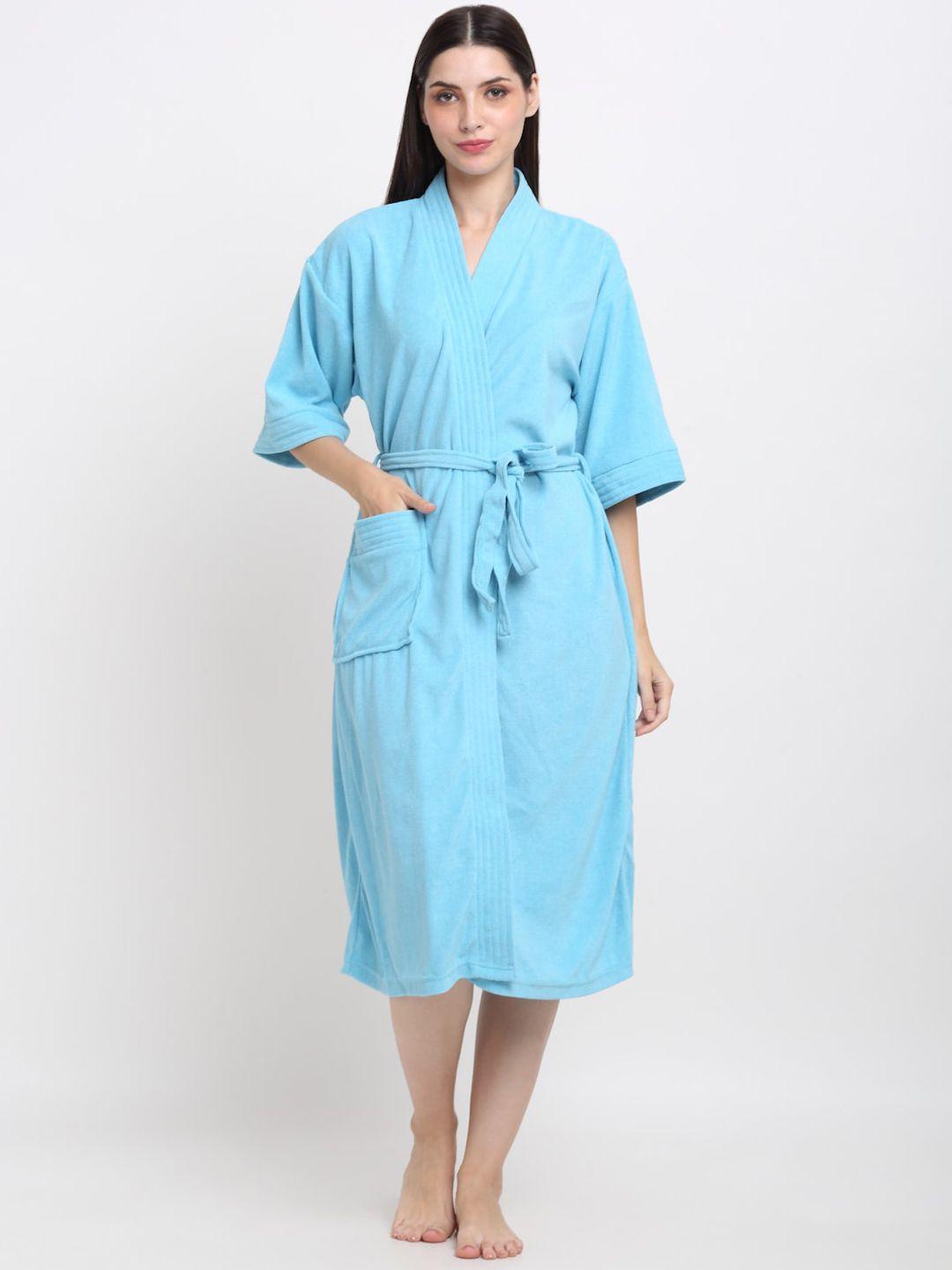 creeva knee length terry bath robe