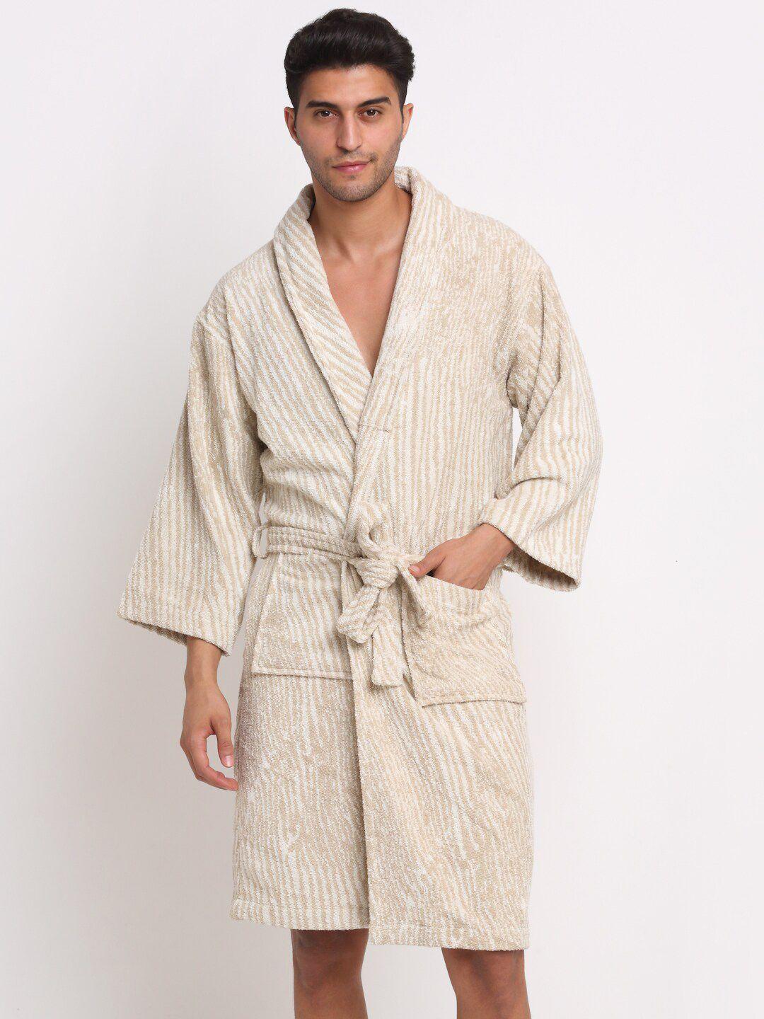 creeva printed cotton bath robe