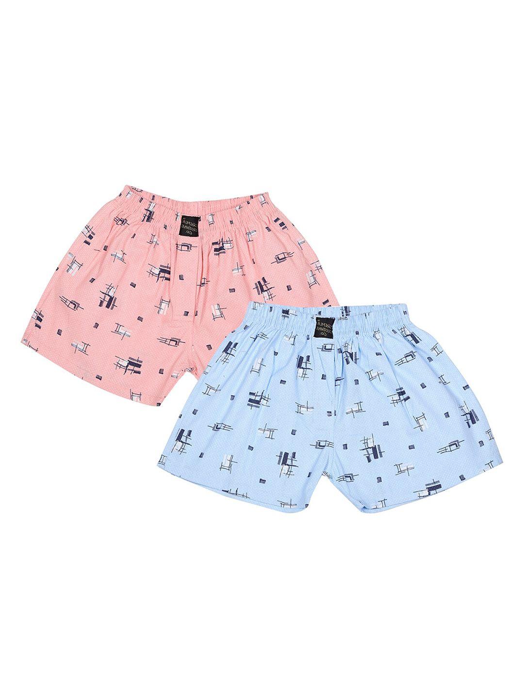cremlin clothing boys pack of 2 printed cotton boxers