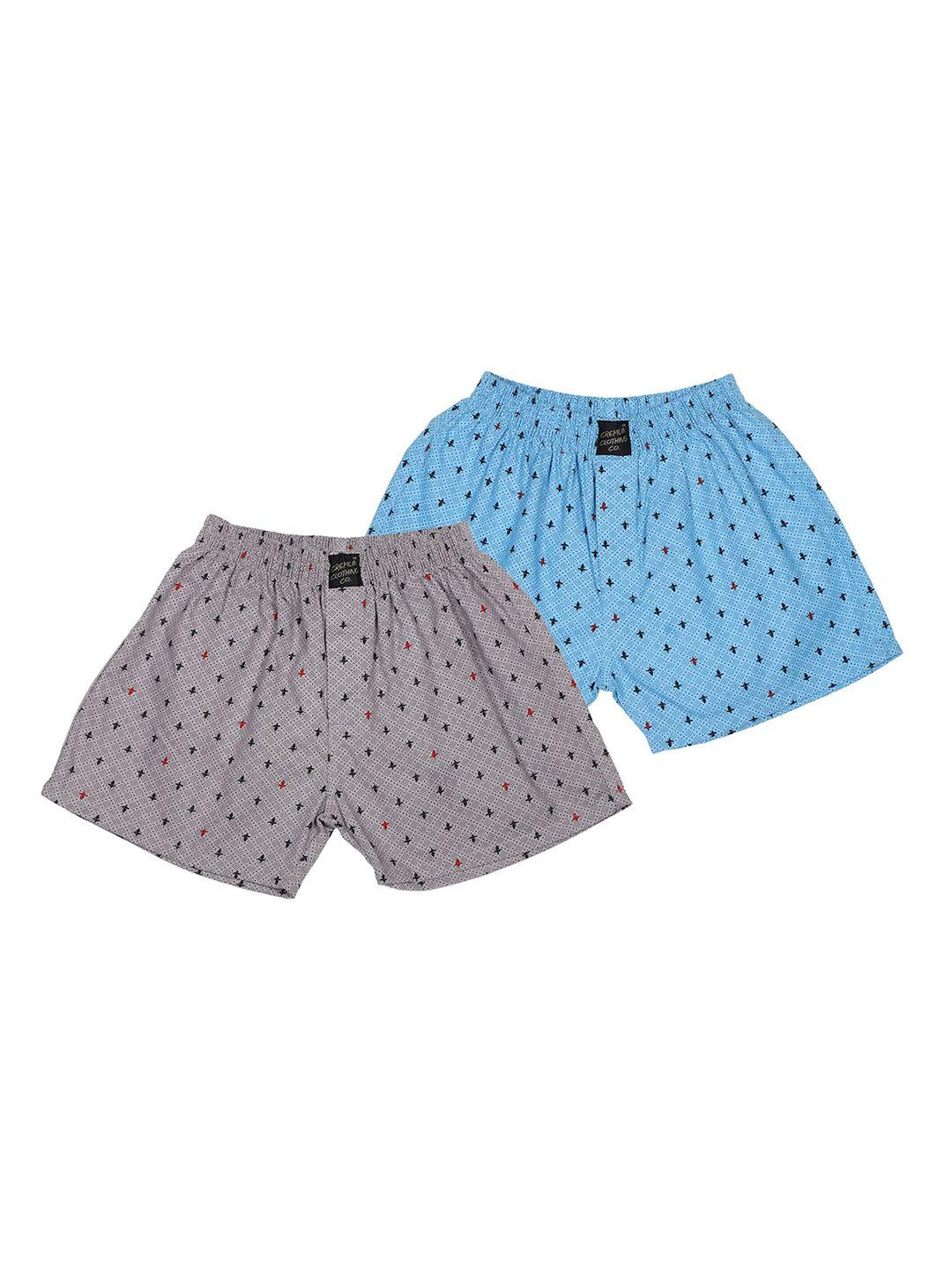 cremlin clothing boys pack of 2 printed pure cotton boxers