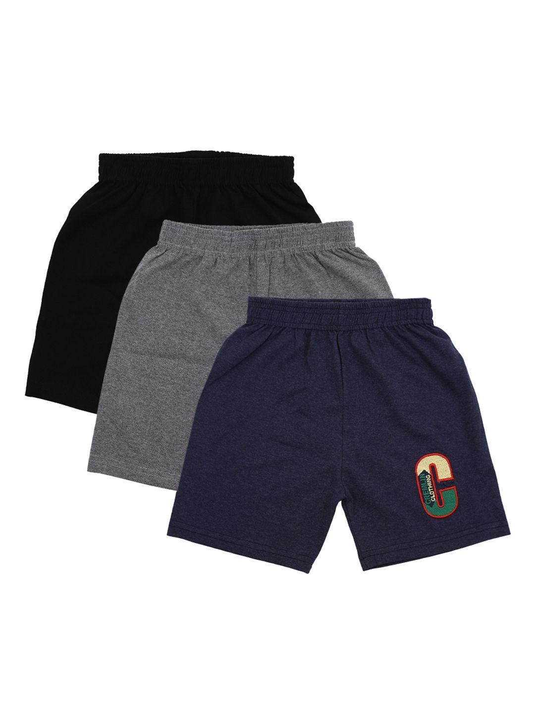 cremlin clothing unisex kids multicoloured pack of 3 shorts