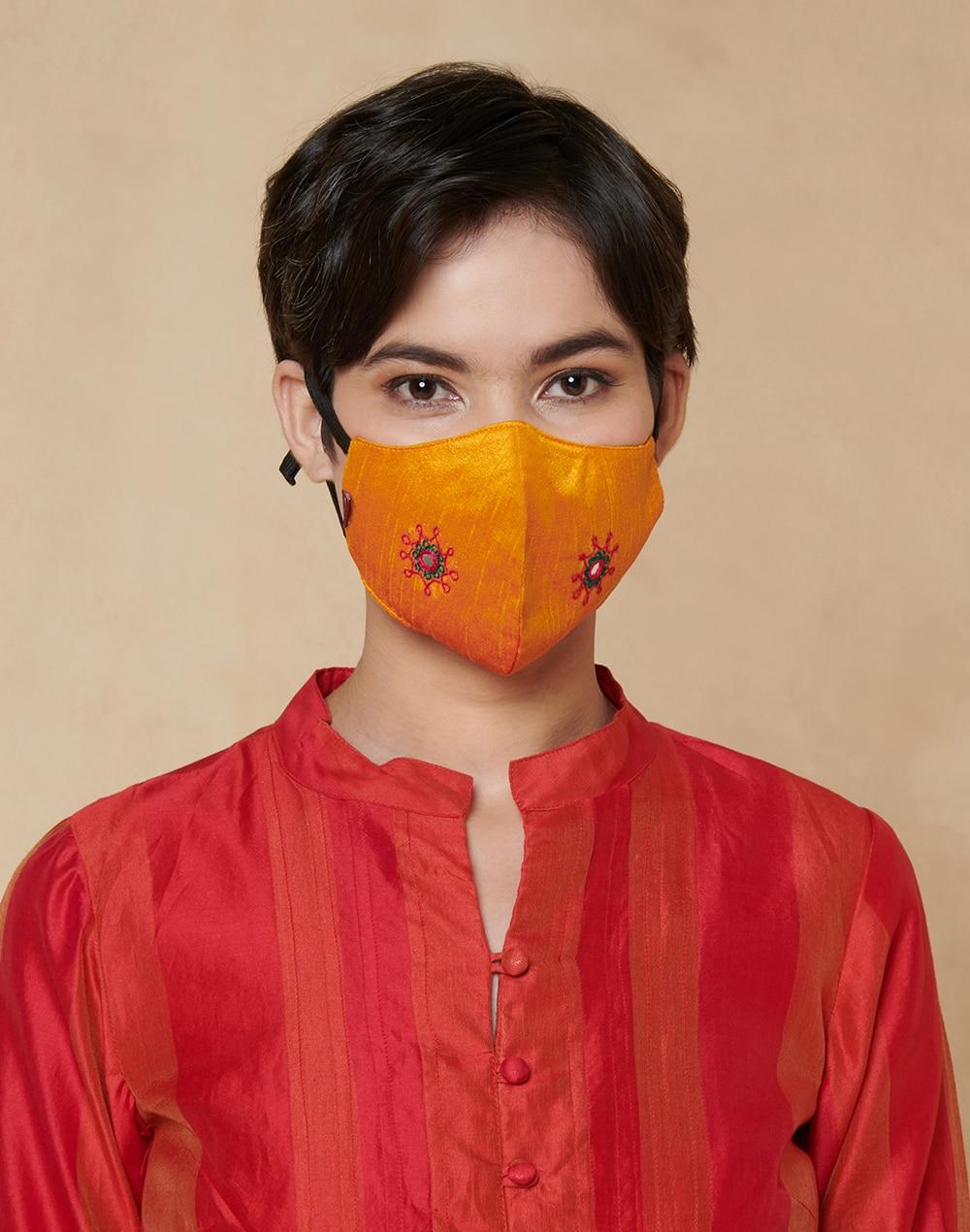 crescent embroidered non surgical face mask