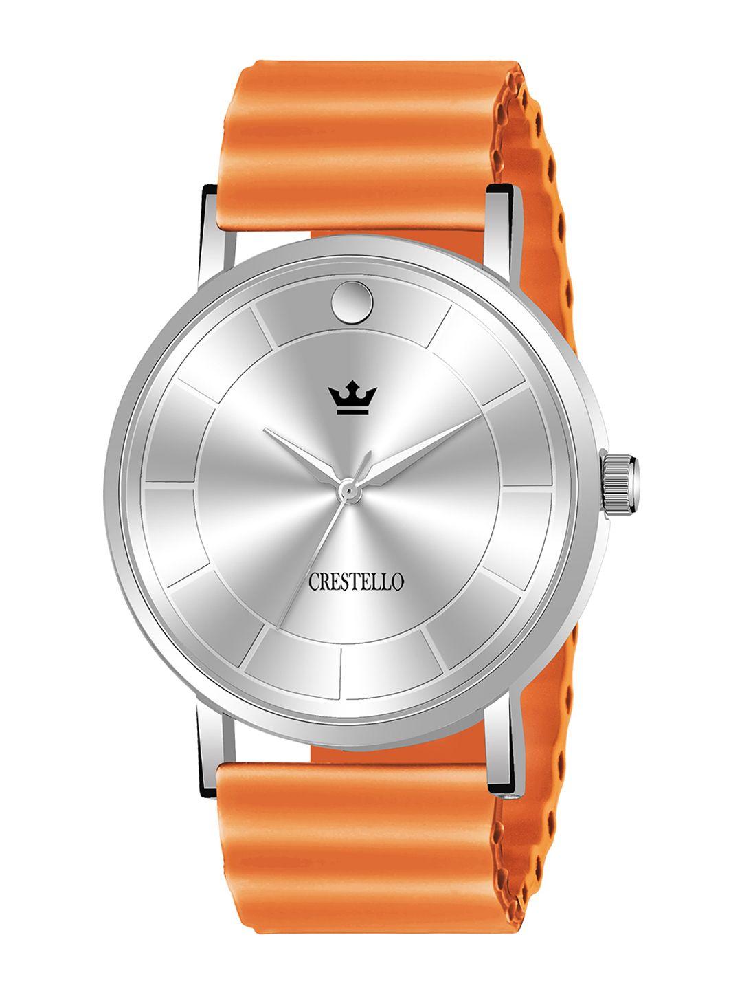crestello men brass dial & bracelet style straps analogue function watch cr-wht028slc-orn