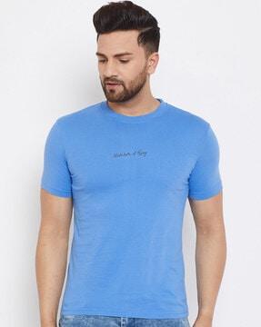 crew neck t-shirt with short sleeves