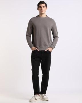 crew-neck regular fit sweatshirt