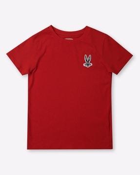 crew-neck-t-shirt-with-bugs-bunny-applique