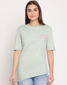 crew-neck t-shirt with embroidered print