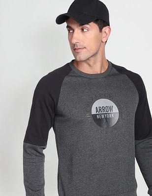crew neck brand print sweat shirt