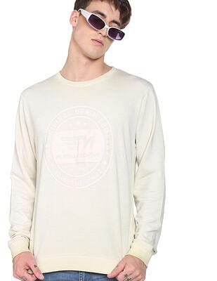 crew neck brand print sweatshirt