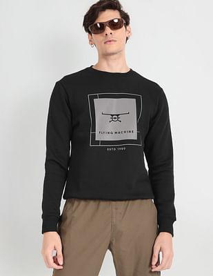 crew neck brand print sweatshirt