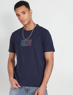 crew neck brand print t-shirt