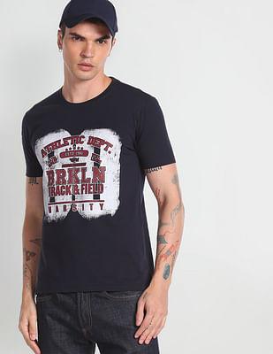 crew neck brand print t-shirt
