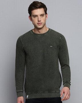 crew-neck cotton sweatshirt