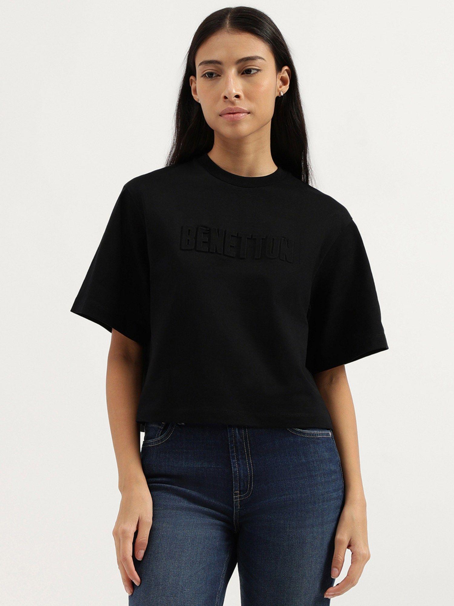 crew neck debossed t-shirt