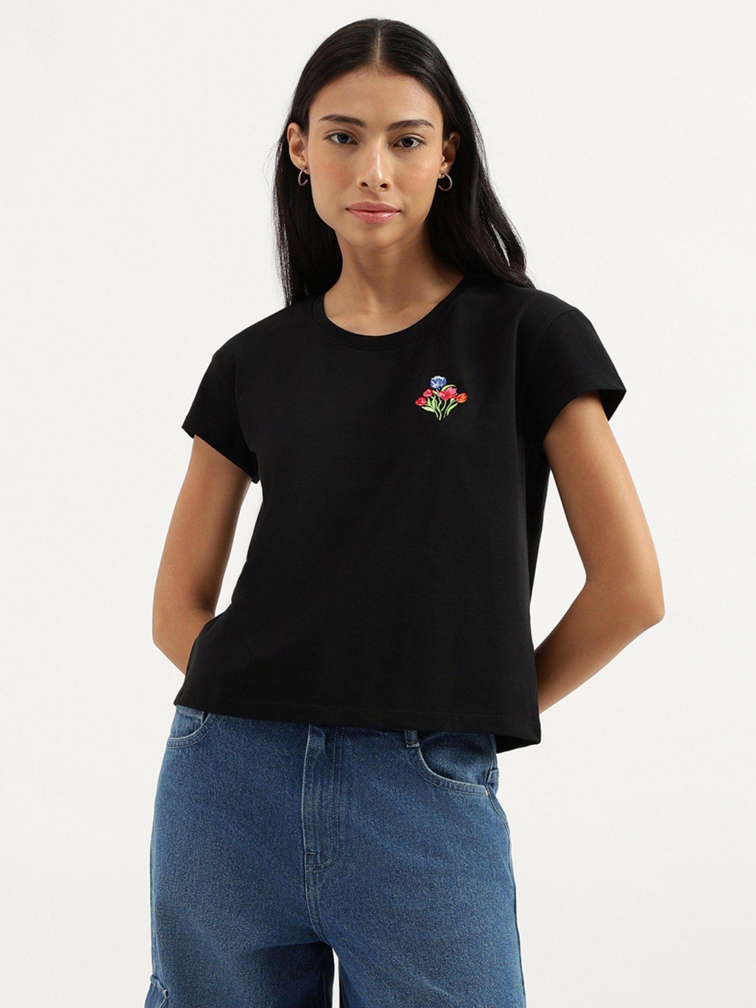 crew neck embroidered t-shirt