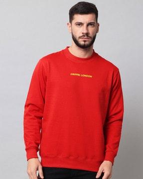 crew-neck full-sleeves sweatshirt