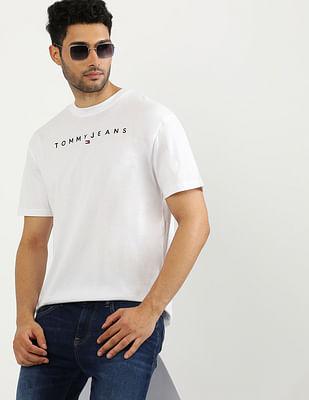 crew neck linear logo t-shirt