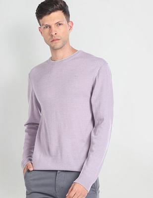 crew neck merino wool sweater