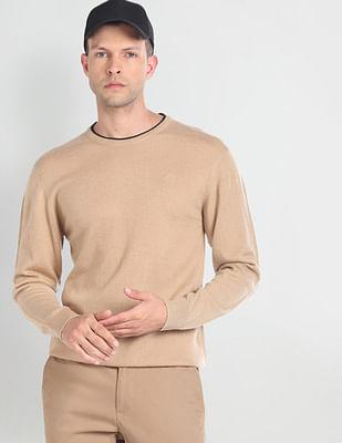 crew neck merino wool sweater