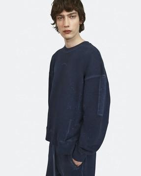 crew-neck oversized sweatshirt