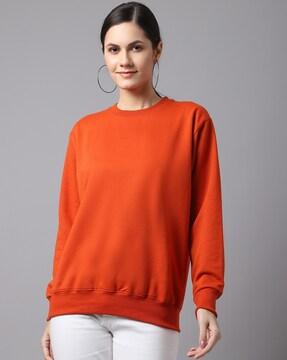 crew-neck pullover sweatshirt