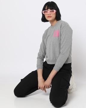 crew-neck relaxed fit sweatshirt