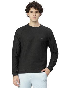 crew-neck ribbed sweatshirt