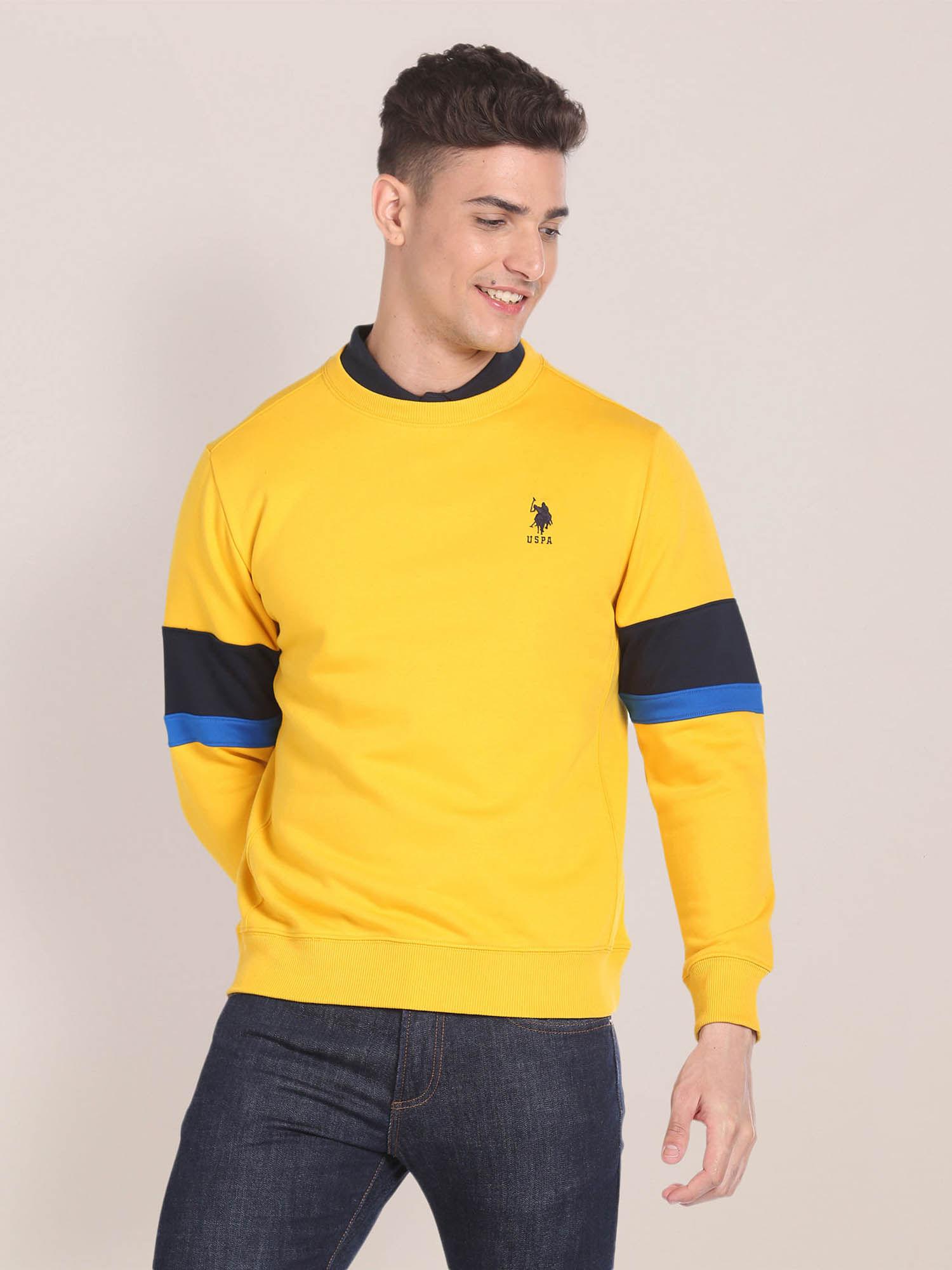 crew neck solid sweatshirt