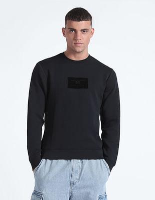 crew neck solid sweatshirt