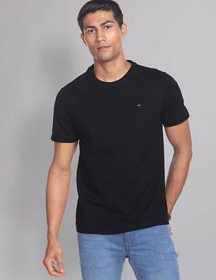 crew neck stretch cozy t-shirt