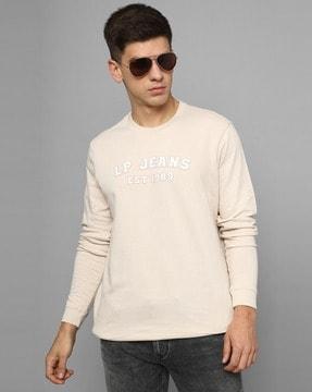 crew-neck sweatshirt with applique