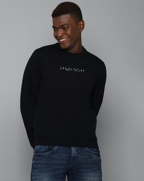 crew-neck sweatshirt with brand print