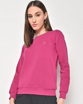 crew-neck sweatshirt with brand print