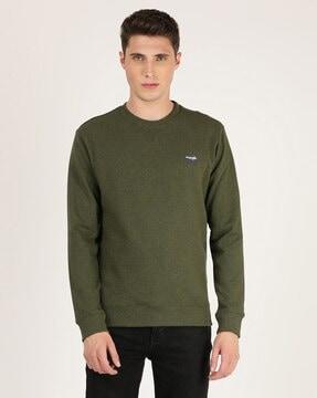 crew-neck sweatshirt with brand print
