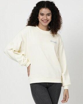 crew-neck sweatshirt with brand print