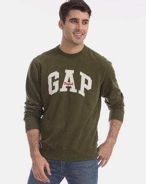 crew-neck sweatshirt with branding