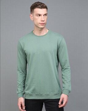 crew-neck sweatshirt with full sleeves