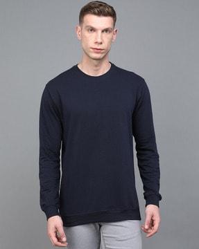 crew-neck sweatshirt with full sleeves