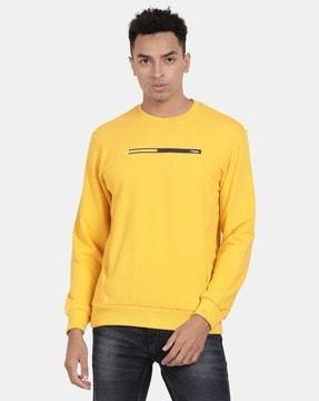 crew-neck sweatshirt with full sleeves