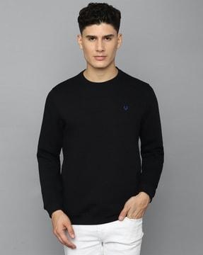 crew-neck sweatshirt with insert pockets