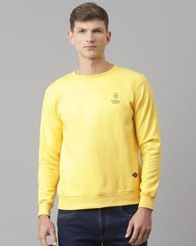 crew-neck sweatshirt with logo print