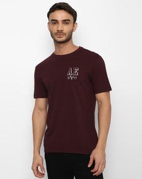 crew-neck t-shirt with brand print