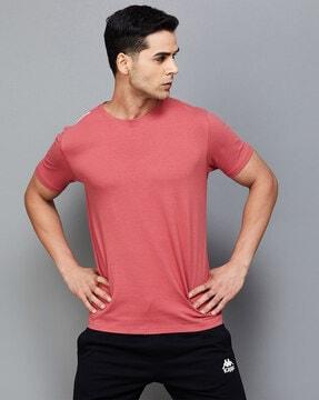 crew-neck t-shirt with brand print