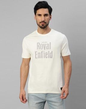 crew-neck t-shirt with brand print