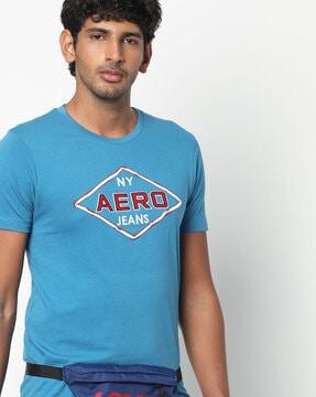 crew-neck t-shirt with branding