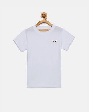 crew-neck t-shirt with branding